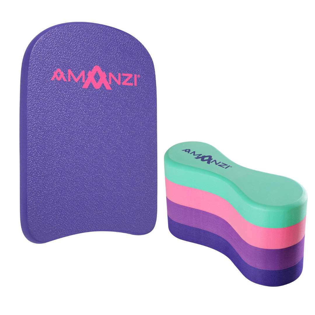 Amanzi Jewel Kickboard & Candyfloss Pull Buoy Bundle
